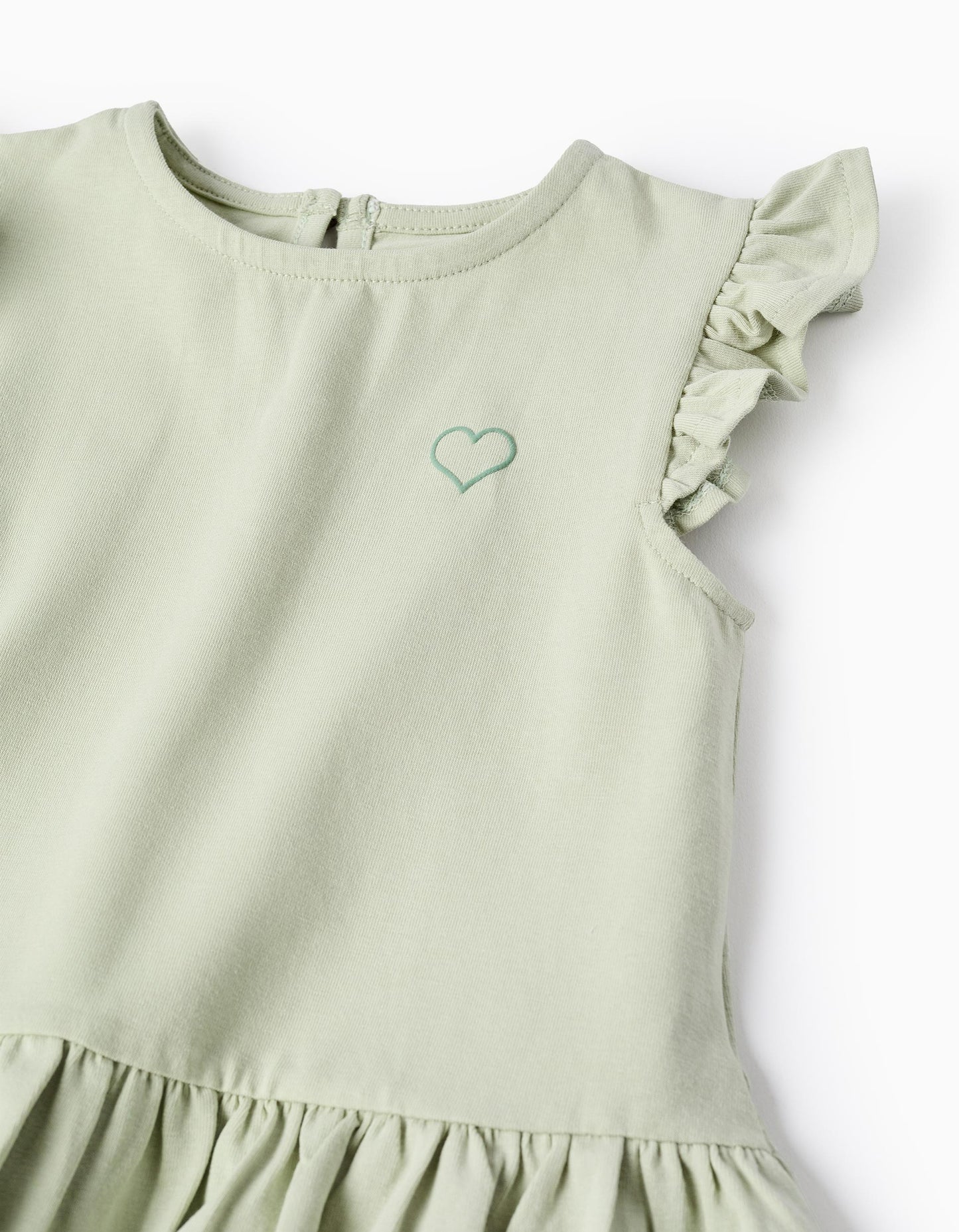 Top + Floral Ribbed Leggings for Baby Girls, Green/White