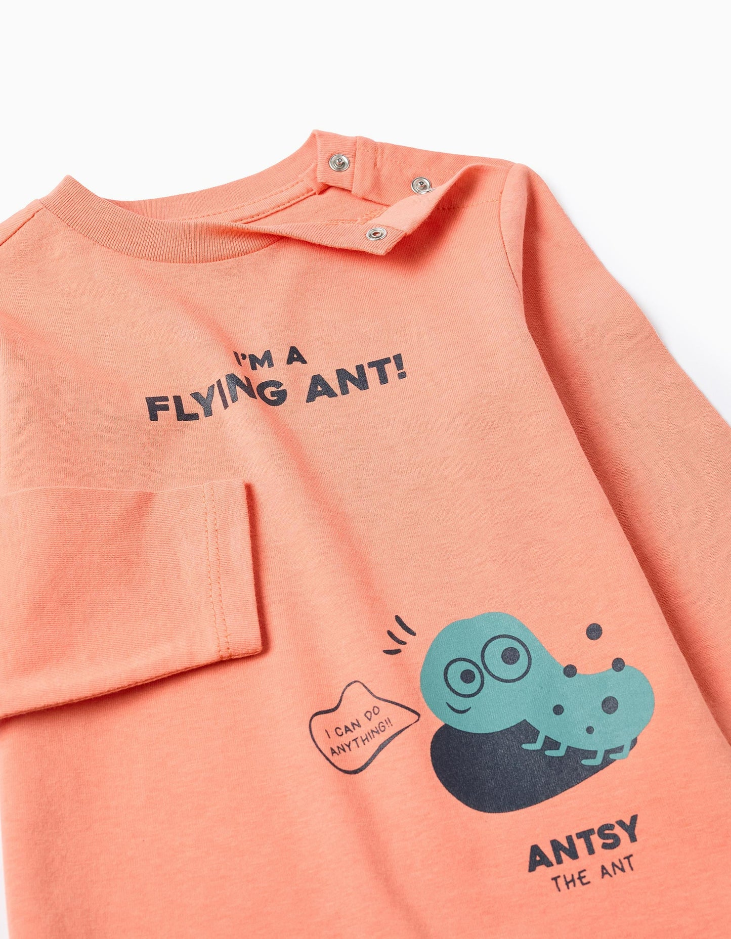 Cotton Long Sleeve T-Shirt for Baby Boys 'Ant', Coral
