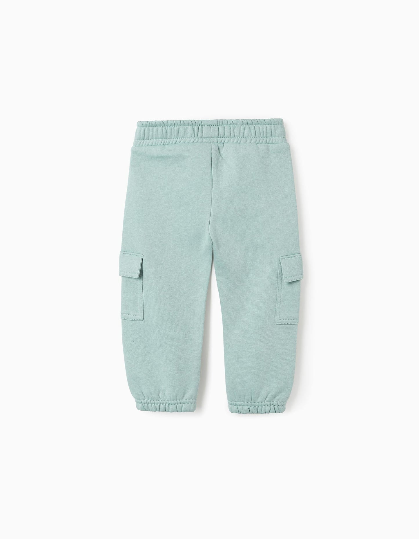 Brushed Joggers with Cargo Pockets for Baby Girls, Green