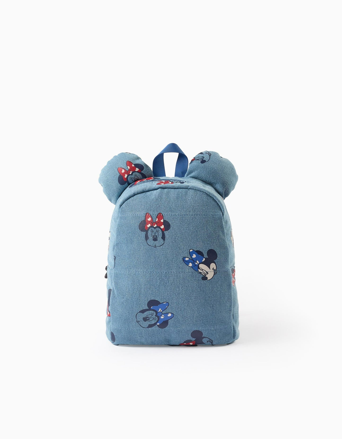 Denim Backpack with Ears for Babies and Girls 'Minnie', Blue