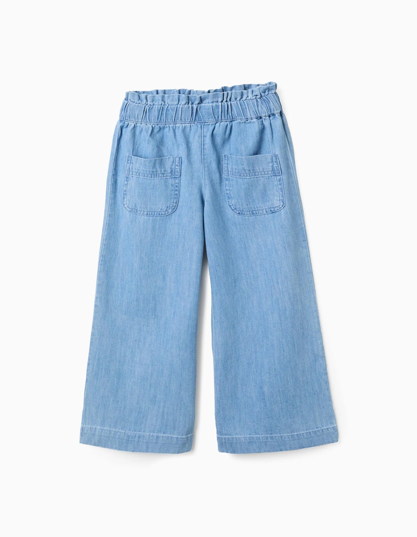 Light Jeans Wide Leg for Girls, Blue