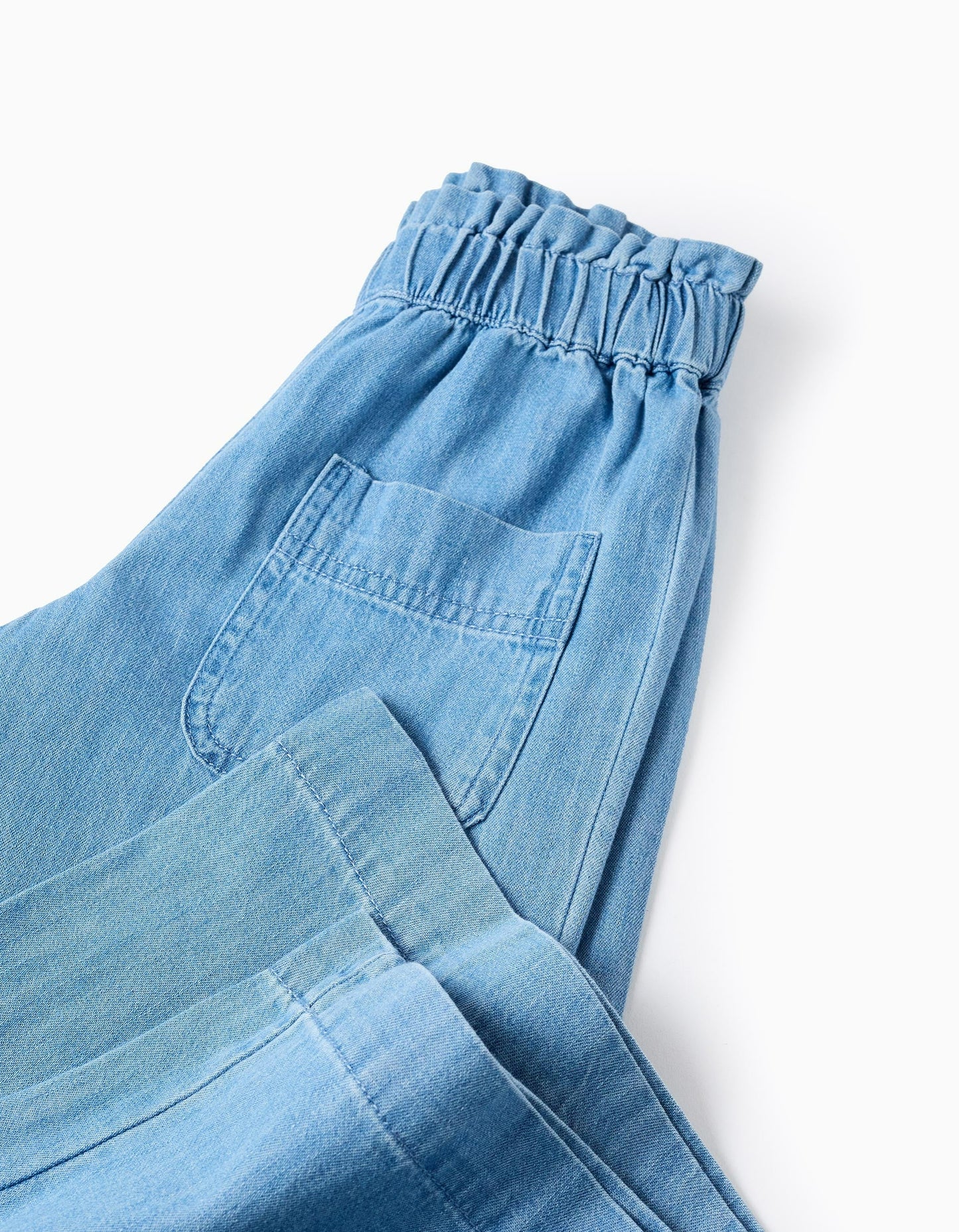 Light Jeans Wide Leg for Girls, Blue