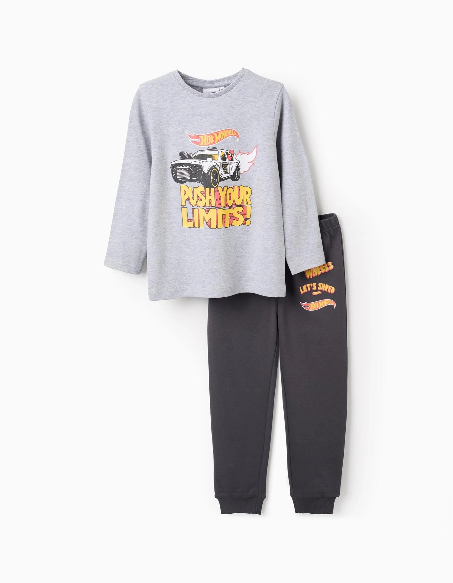 Cotton Pyjama with Print for Boys 'Hot Wheels', Grey