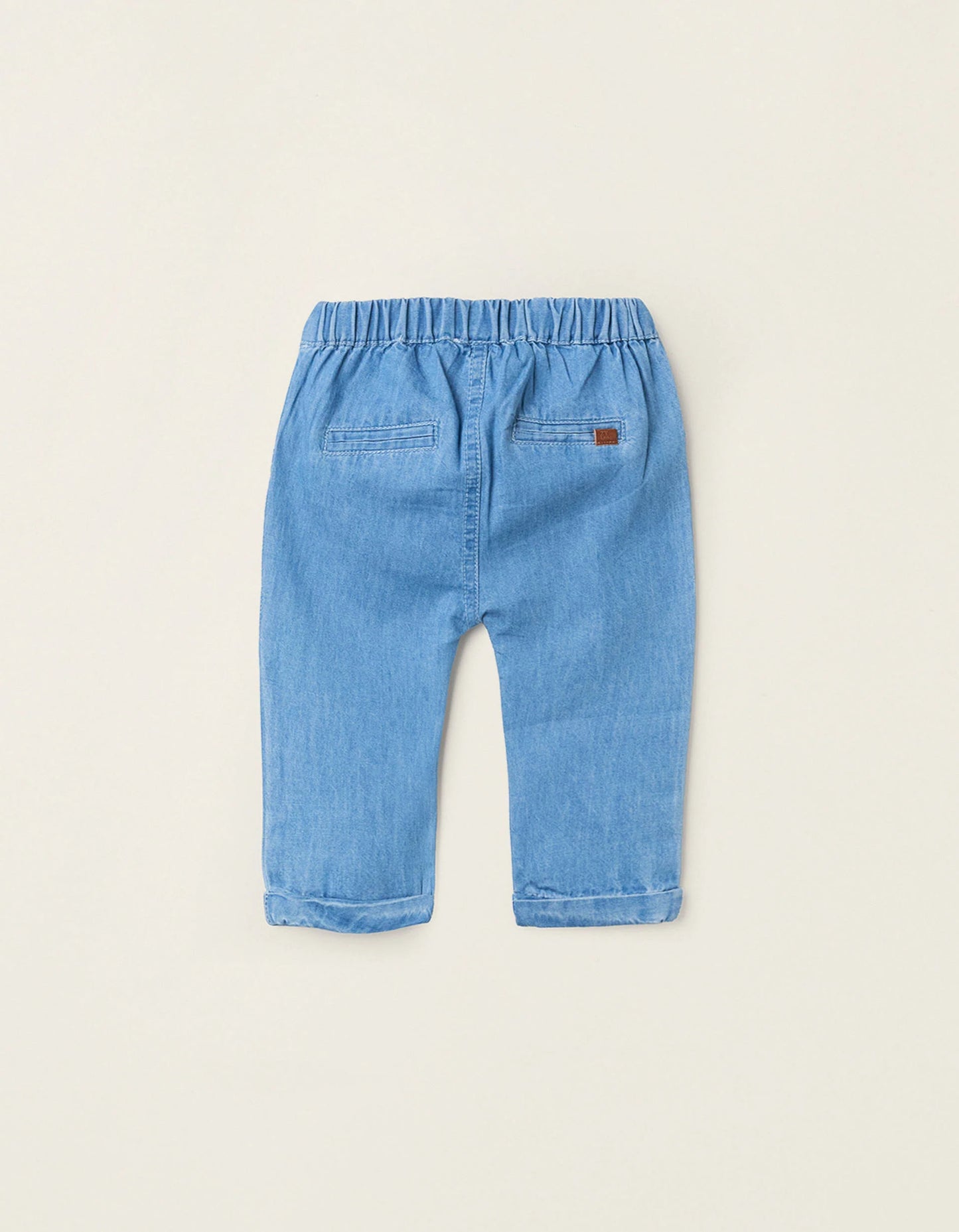 Light Cotton Jeans for Newborns, Blue