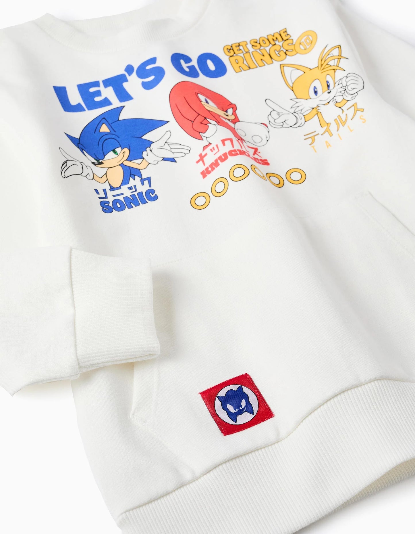 Cotton Sweatshirt for Boys 'Sonic & Friends', White