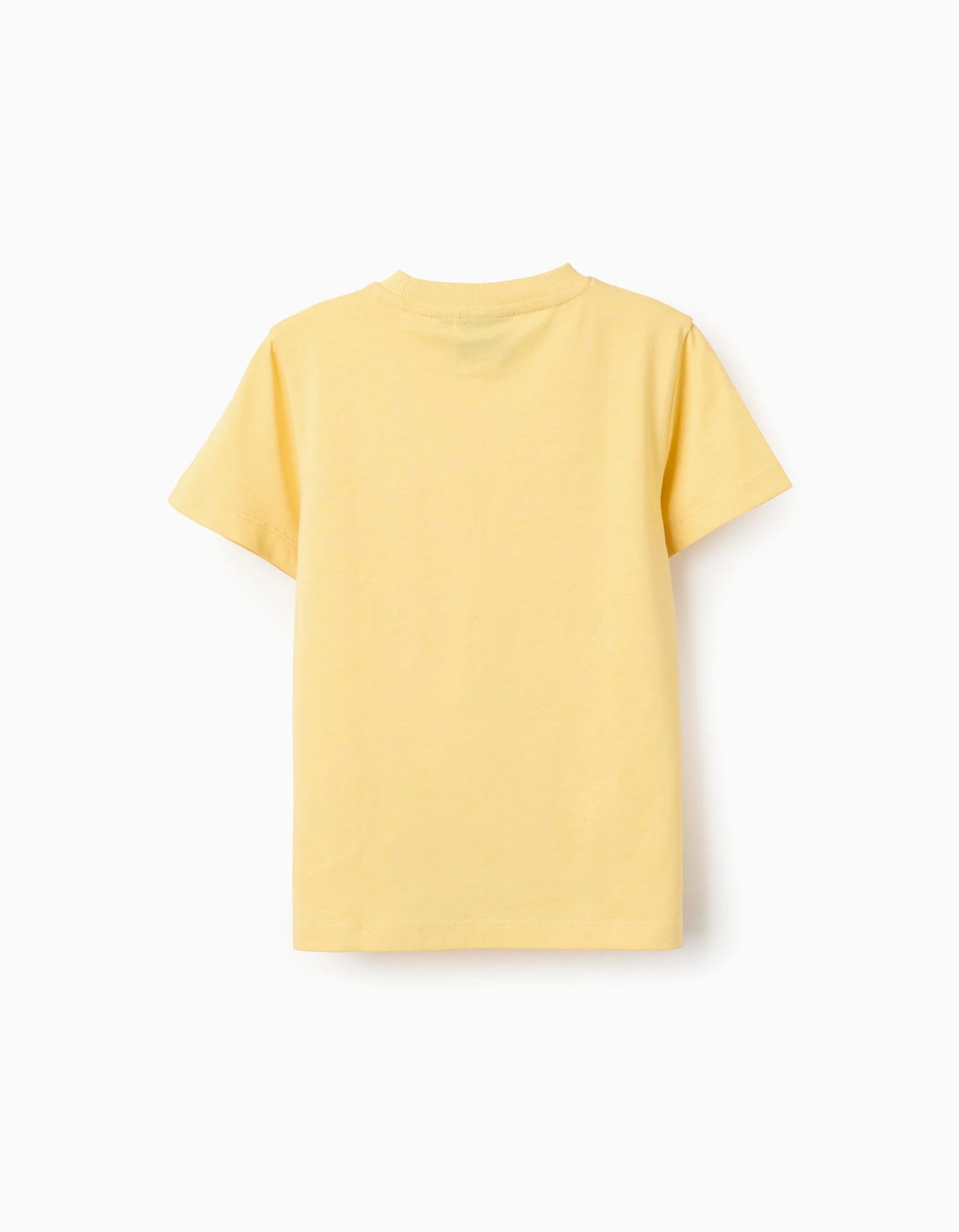 Cotton T-shirt with Print for Boys 'Pikachu', Yellow