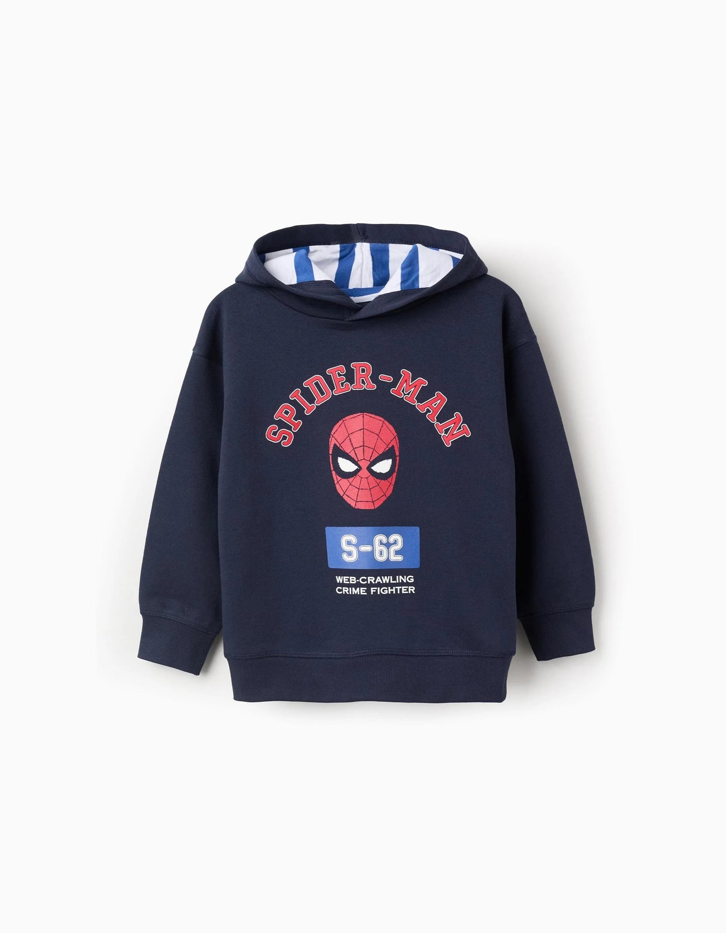 Cotton sweatshirt with hood for boys 'Spider-Man', dark blue