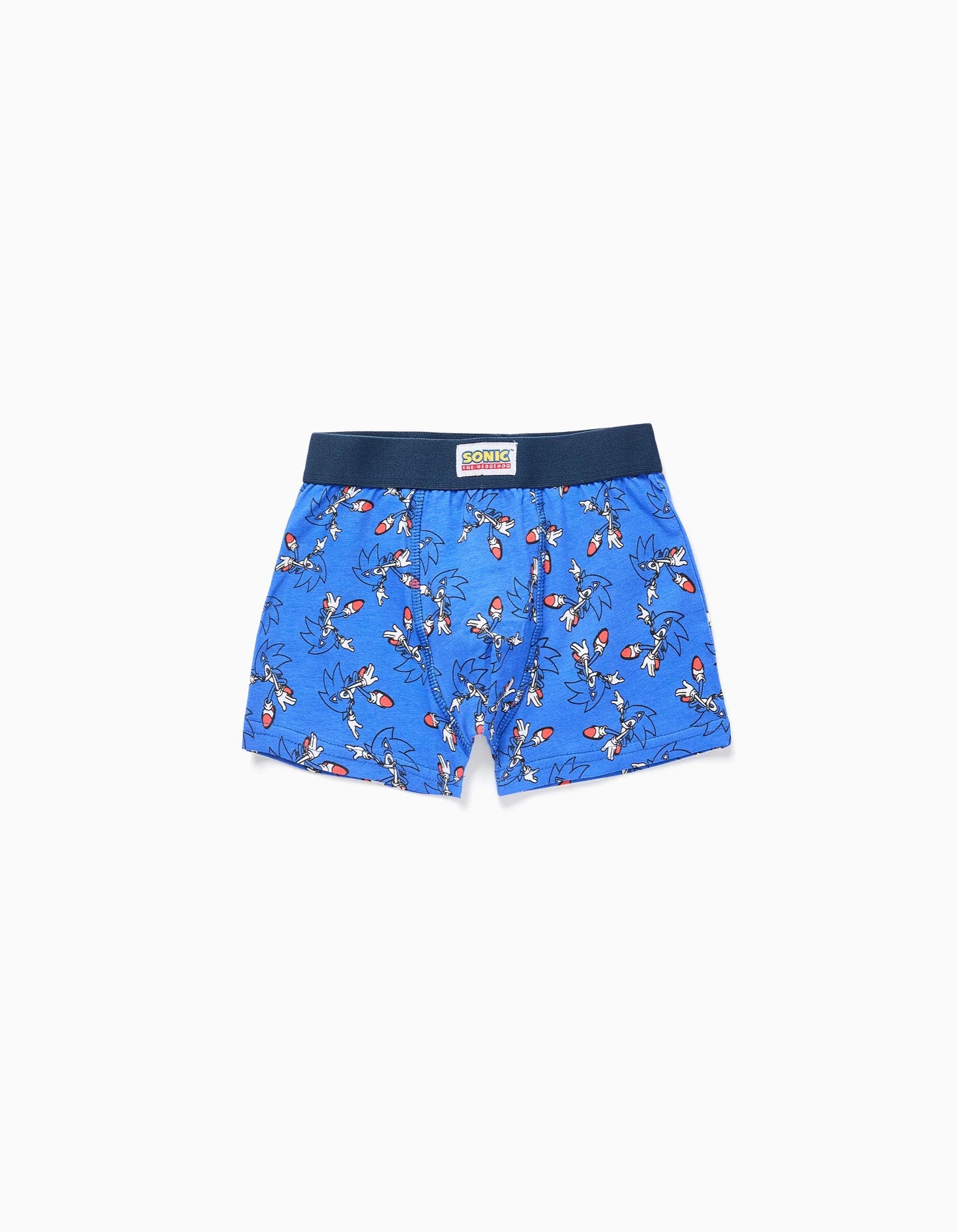 Pack of 4 Boxers with Sonic for Boys, Blue/Grey