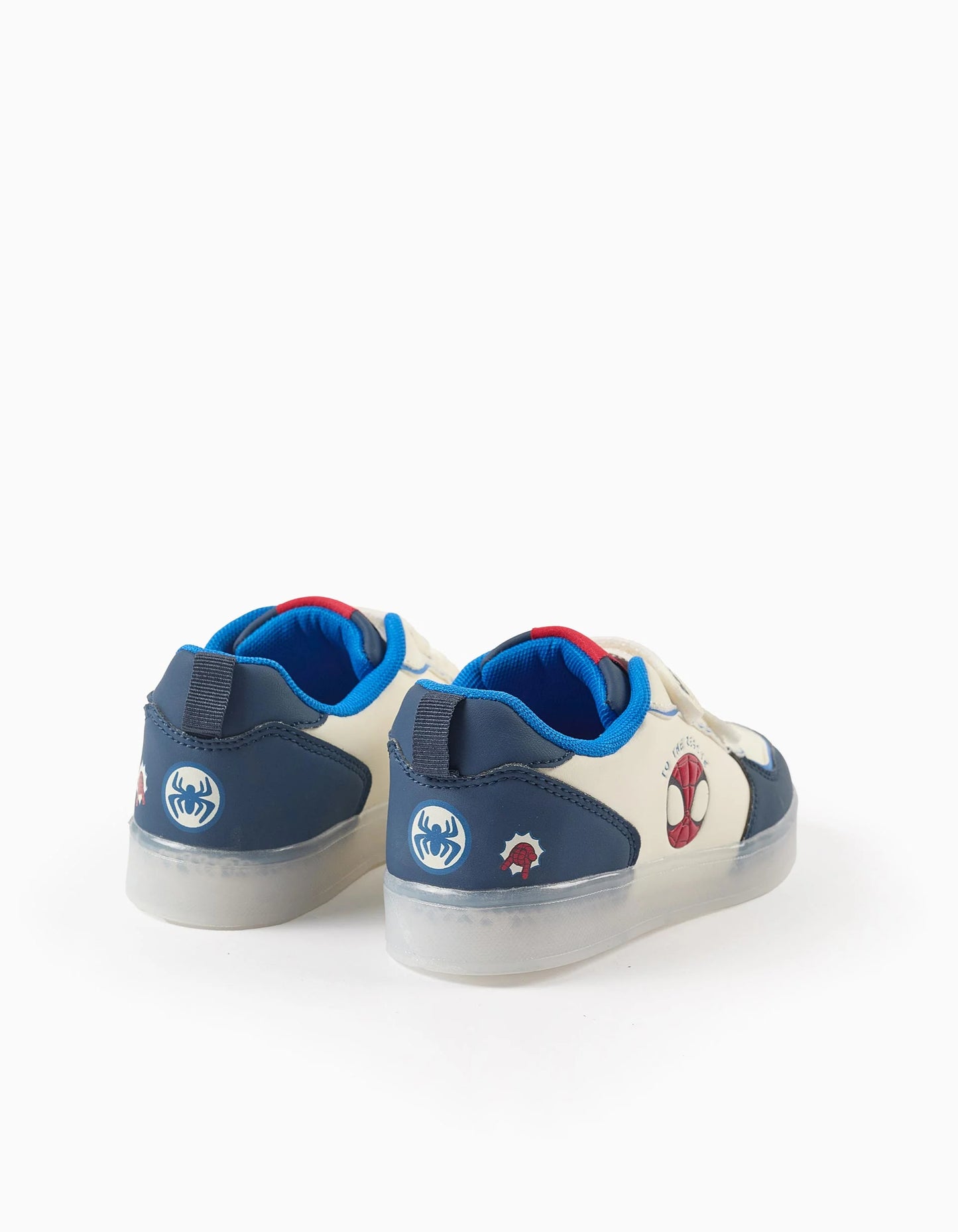 Light -Up Trainers for Boys 'Spider-Man', White/Blue