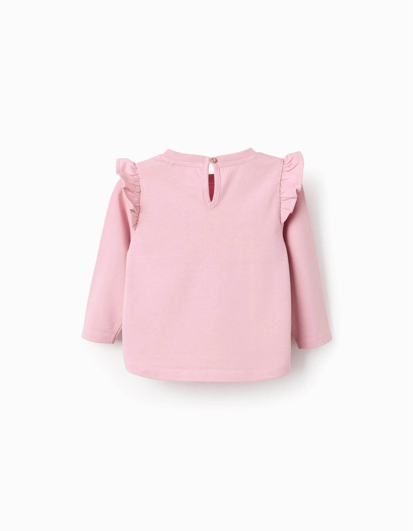 Long Sleeve Cotton T-shirt for Baby Girls 'Minnie', Pink