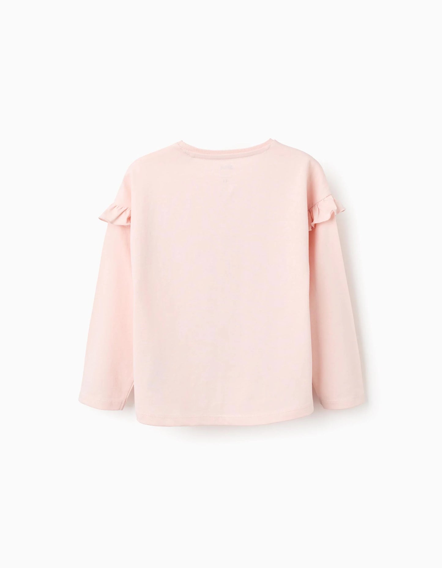 Long Sleeve Cotton T-shirt for Girls 'Stitch', Pink