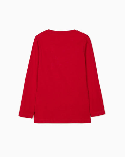 2 Long Sleeve Tops for Girls, Red/White