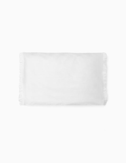 Sheet + Pillow Case Carrycot 80X50cm Essential White