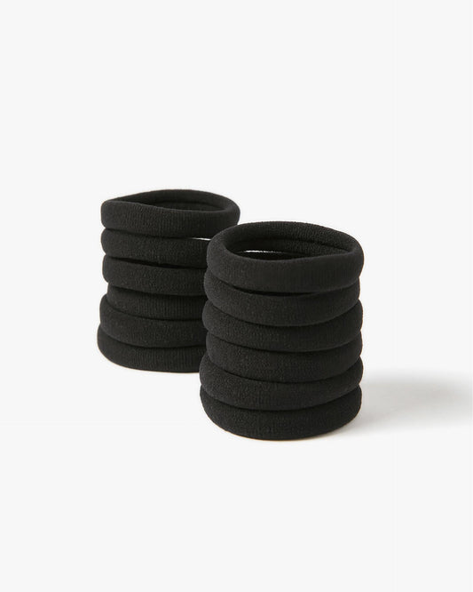 Pack of 12 Hair Elastics for Baby and Child, Black