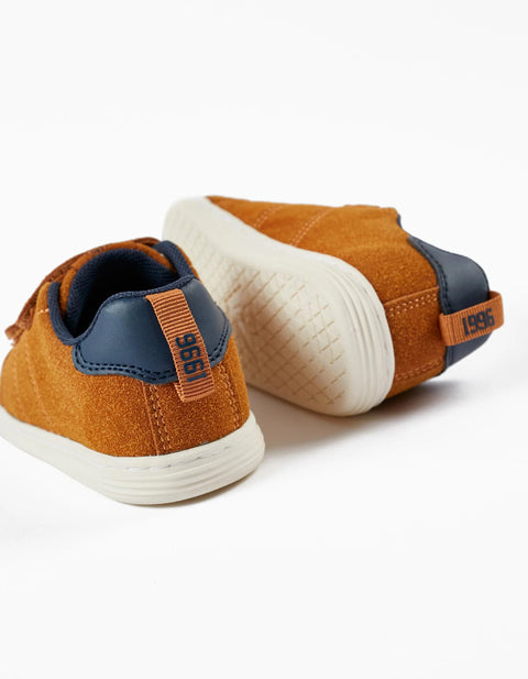 Suede Trainers for Baby Boys 'ZY 1996', Dark Camel