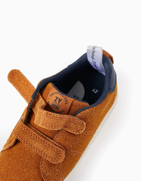 Suede Trainers for Baby Boys 'ZY 1996', Dark Camel