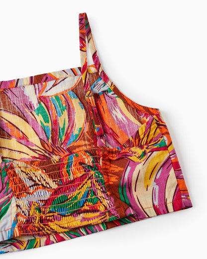 Cropped Top in Cotton for Girls, Multicolour