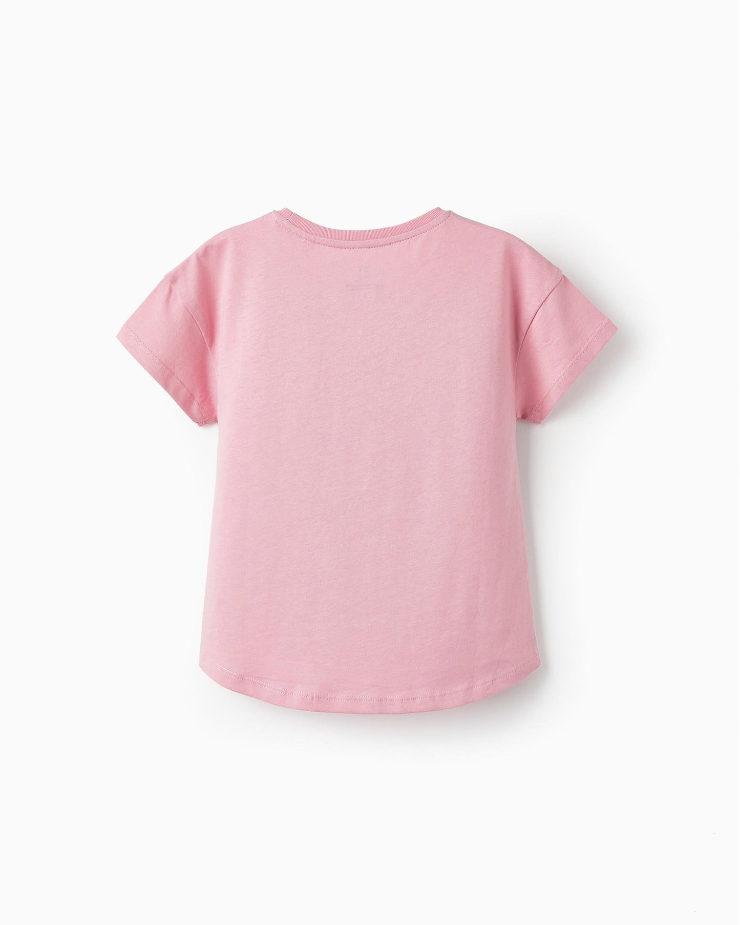 Cotton T-Shirt for Girls 'Happy Every Moment', Pink