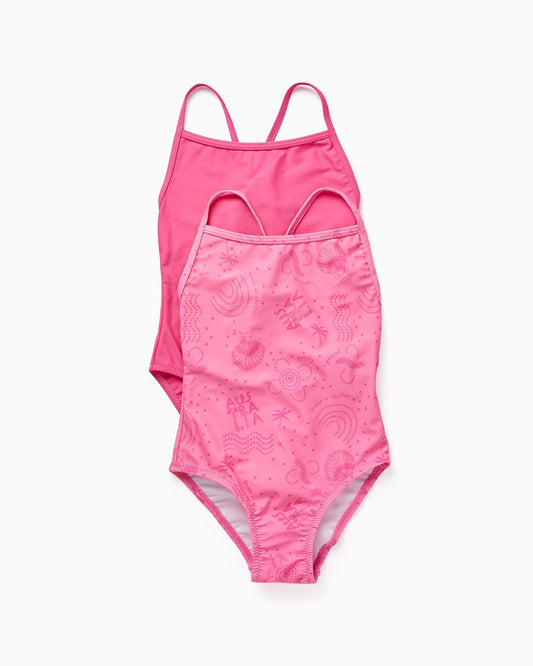 2 Swimsuits for Girls 'Shells', Pink