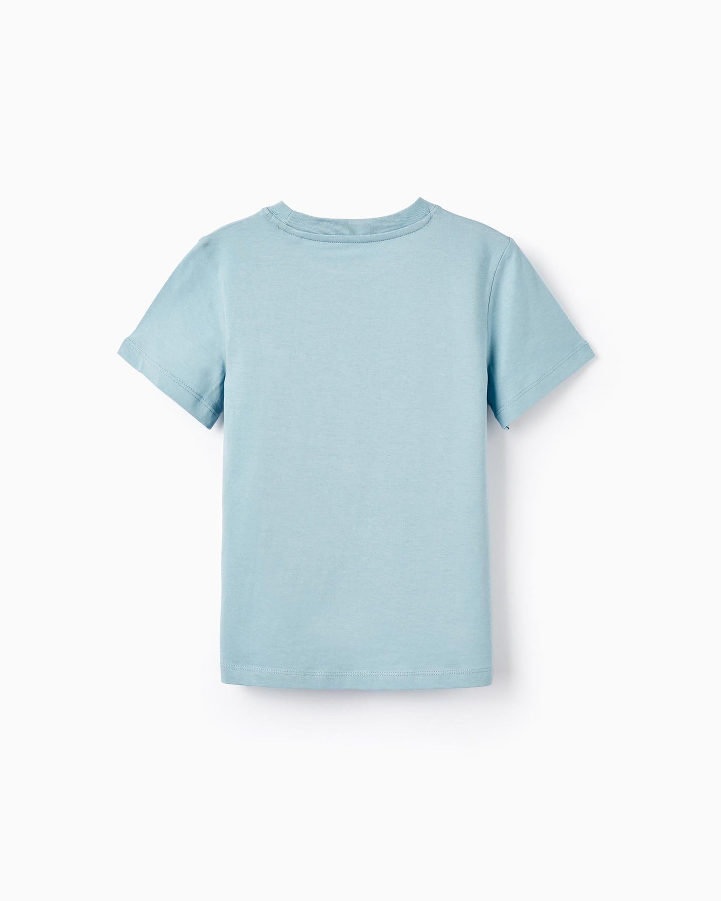 Short Sleeve T-Shirt in Cotton for Girls 'Papier', Light Blue