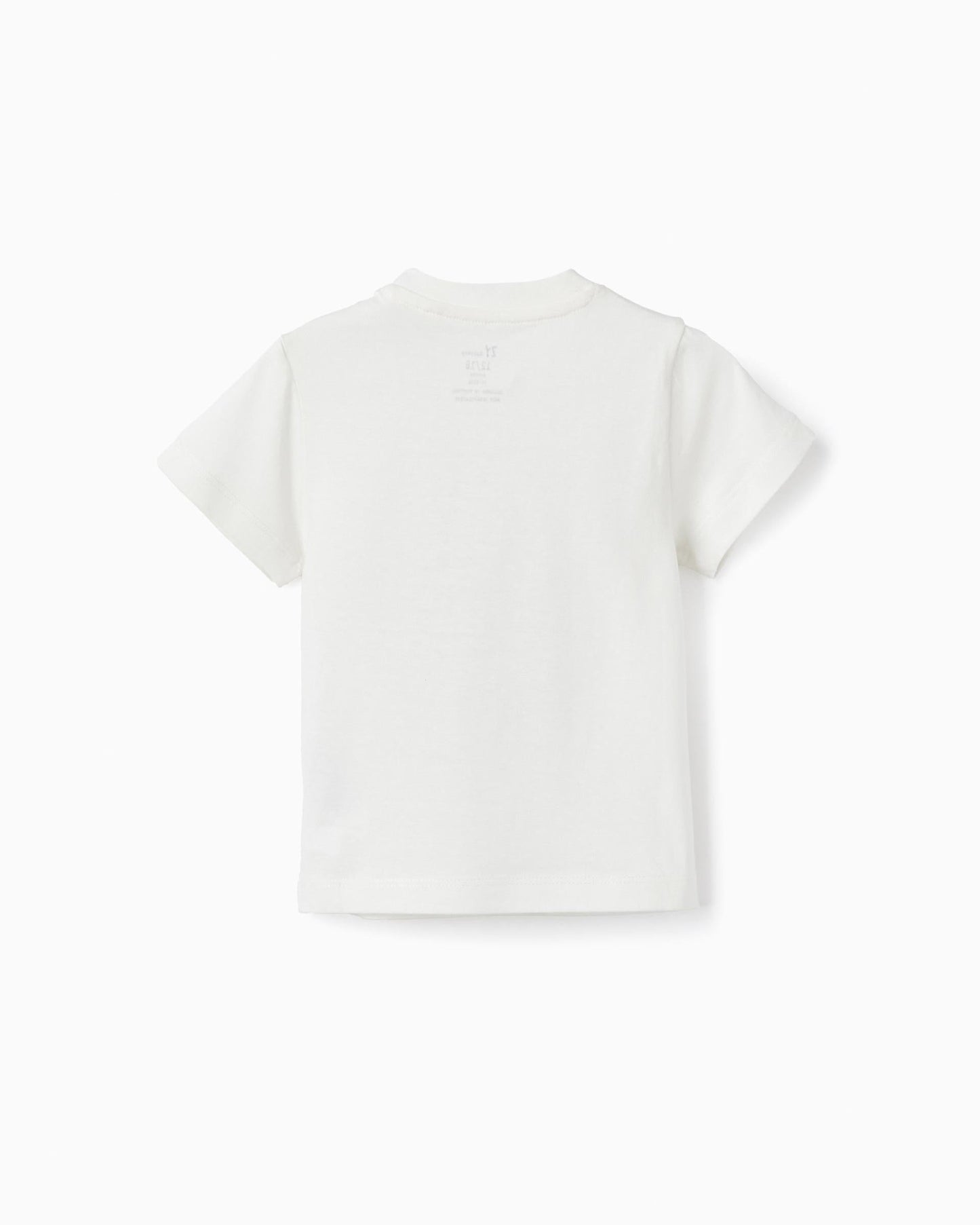 Short Sleeve T-Shirt in Cotton for Baby Boys 'La Galerie', White