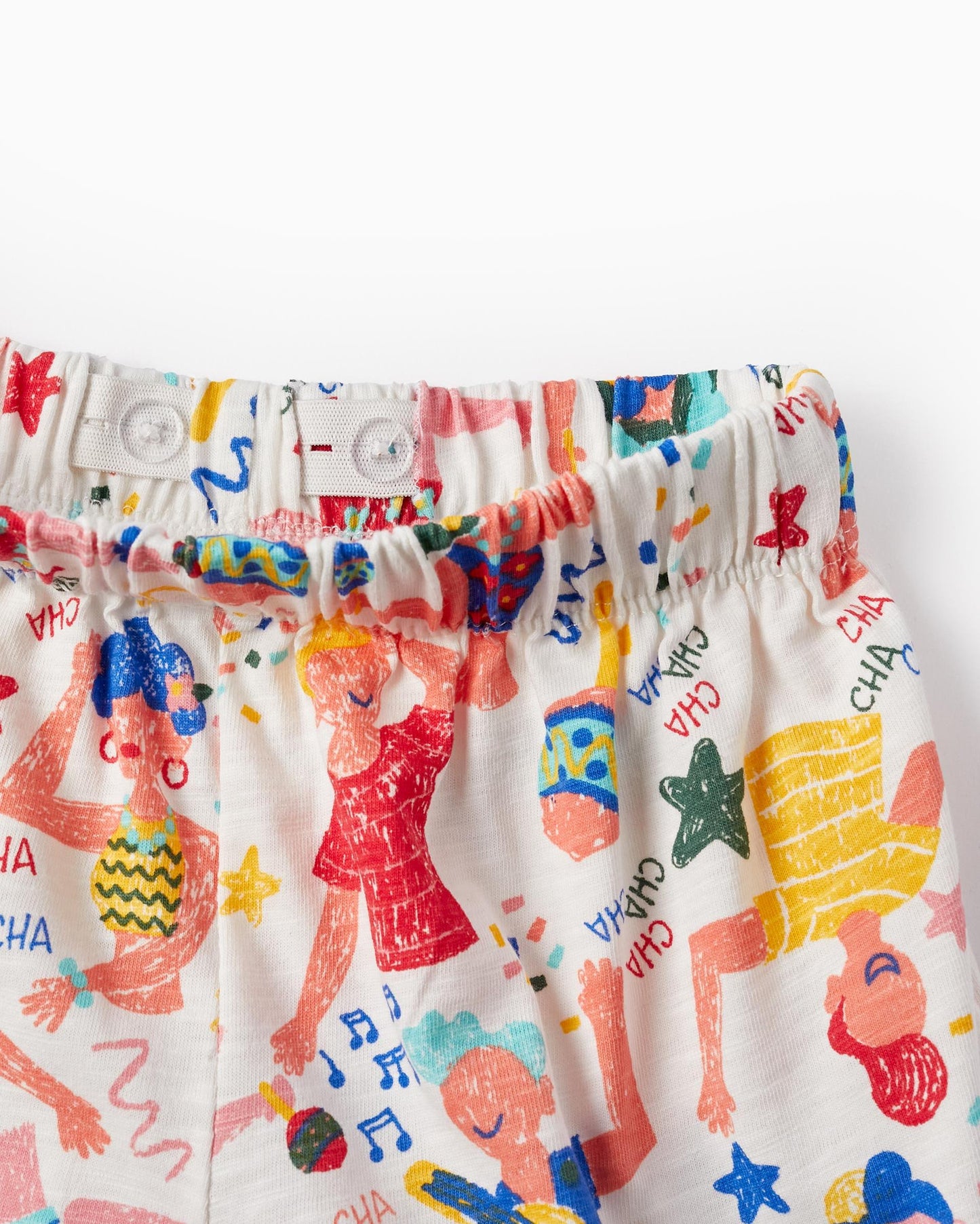 Cotton Shorts with Print for Girls 'Cuba', White