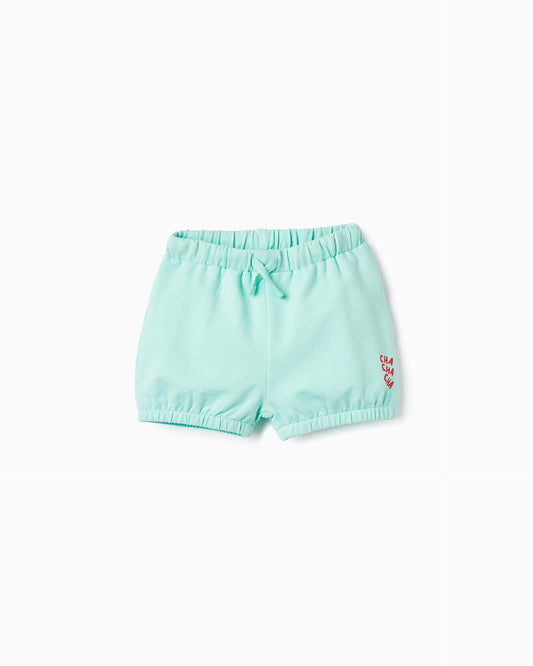 Cotton Shorts for Baby Girls 'Cha Cha Cha', Mint