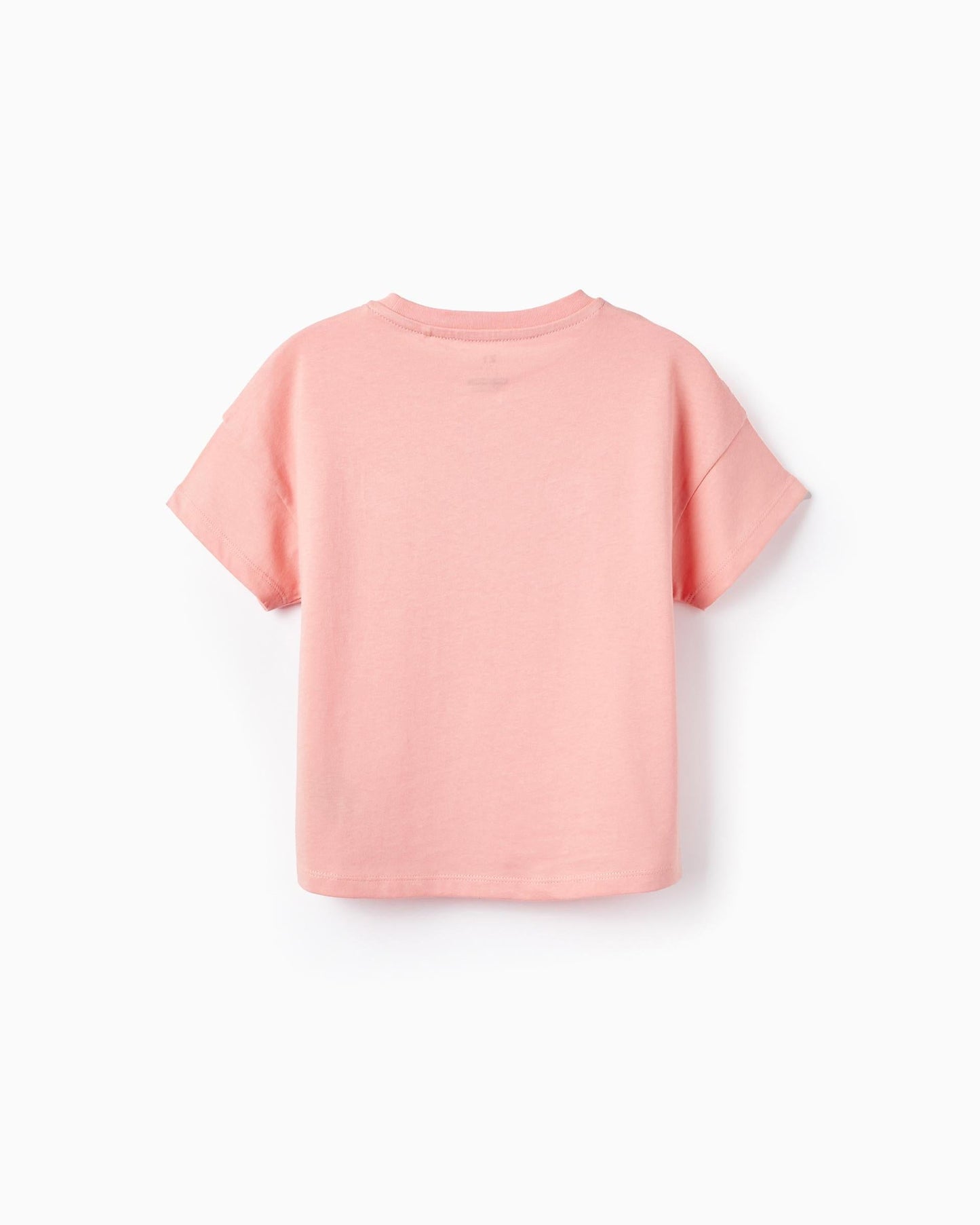 Cotton T-shirt with Beads for Girls 'Vista Hermosa', Pink