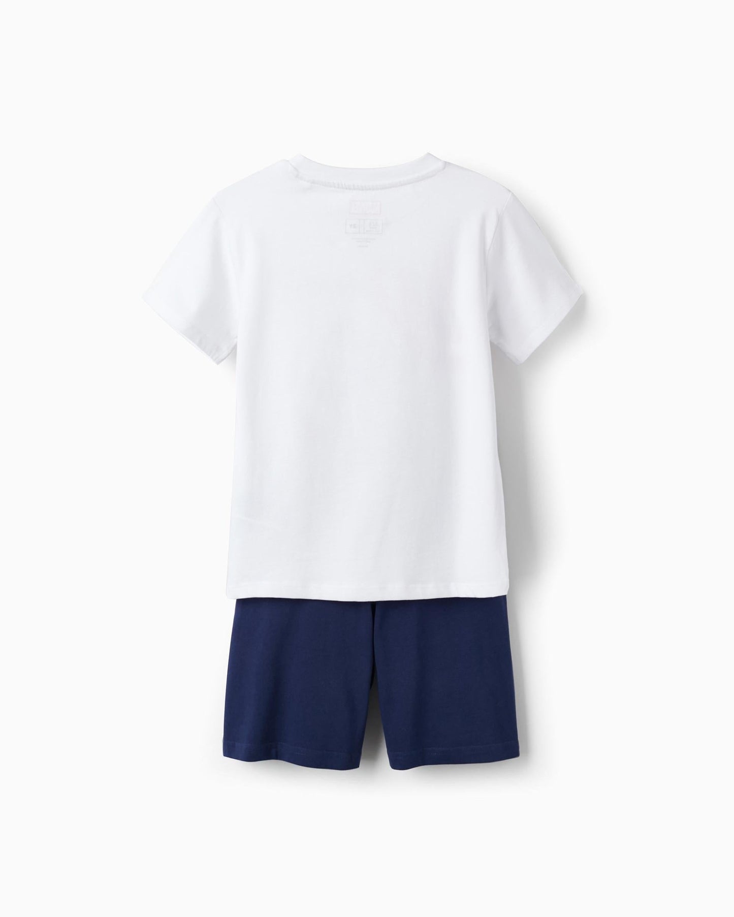 T-Shirt + Shorts for Boys 'Captain America', White/Blue