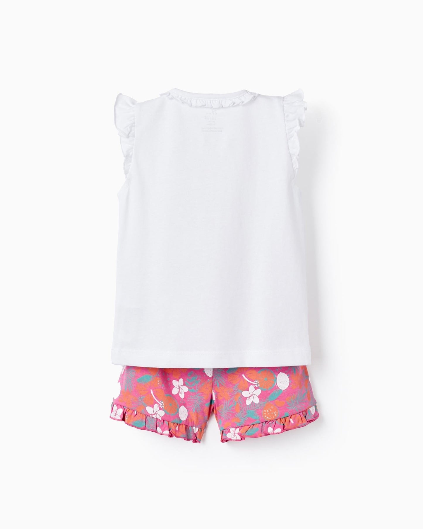 Cotton Pyjamas with Ruffles for Baby Girls 'Hawaiian', Multicolour