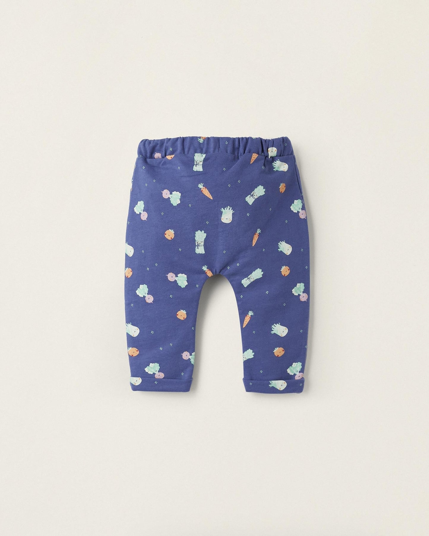 Vegetable Pattern Trousers for Newborn Boys, Blue