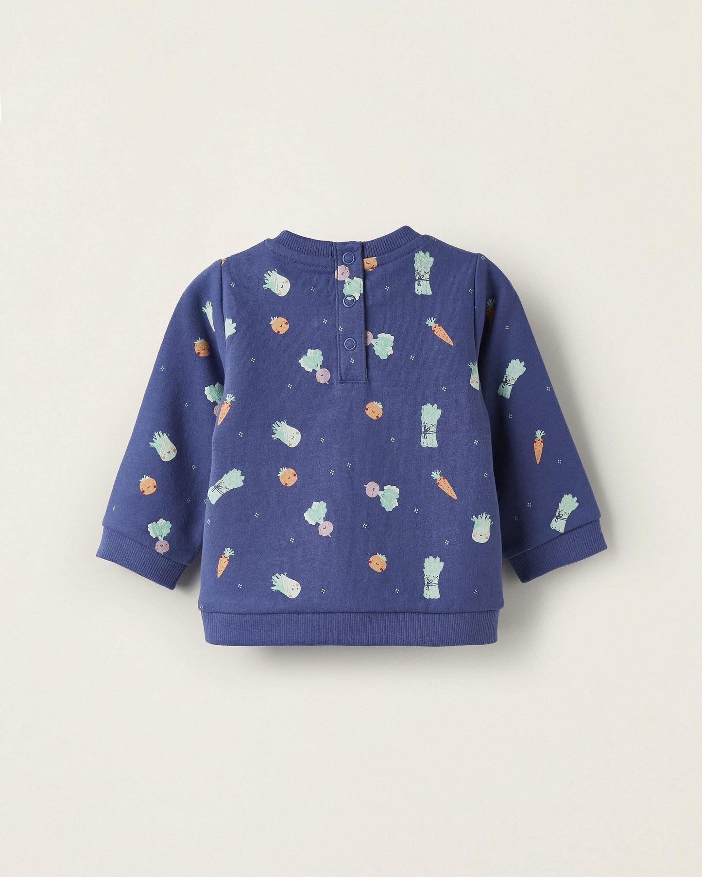 Sweatshirt with Vegetable Pattern for Newborn Boys, Blue