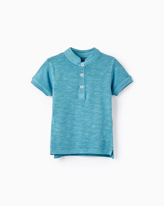 Cotton Polo T-shirt for Baby Boys, Blue