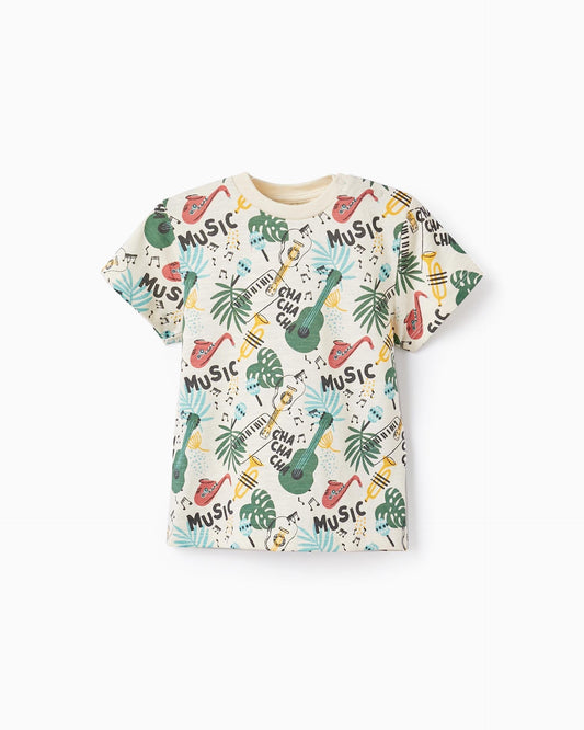 Cotton T-shirt for Baby Boys 'Cuba Music', Multicolour