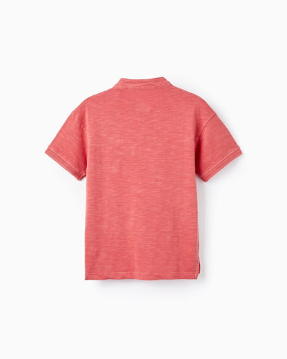 Cotton Polo T-shirt for Boys, Red