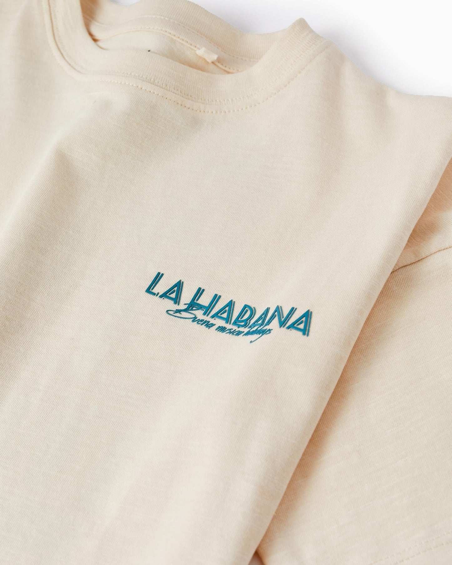 Cotton T-shirt for Boys 'La Habana', Beige