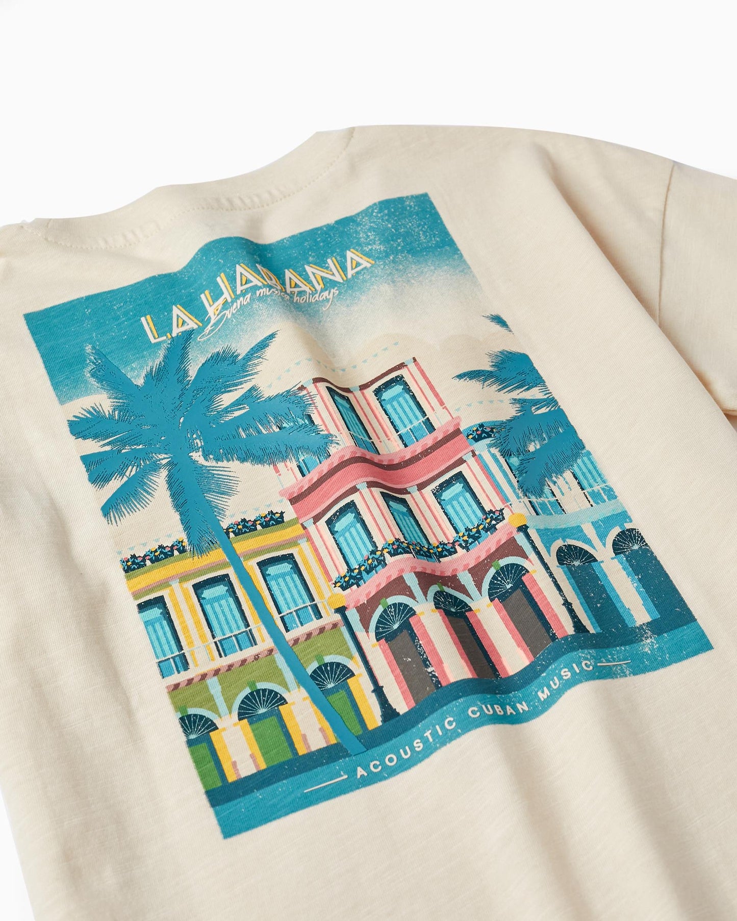 Cotton T-shirt for Boys 'La Habana', Beige