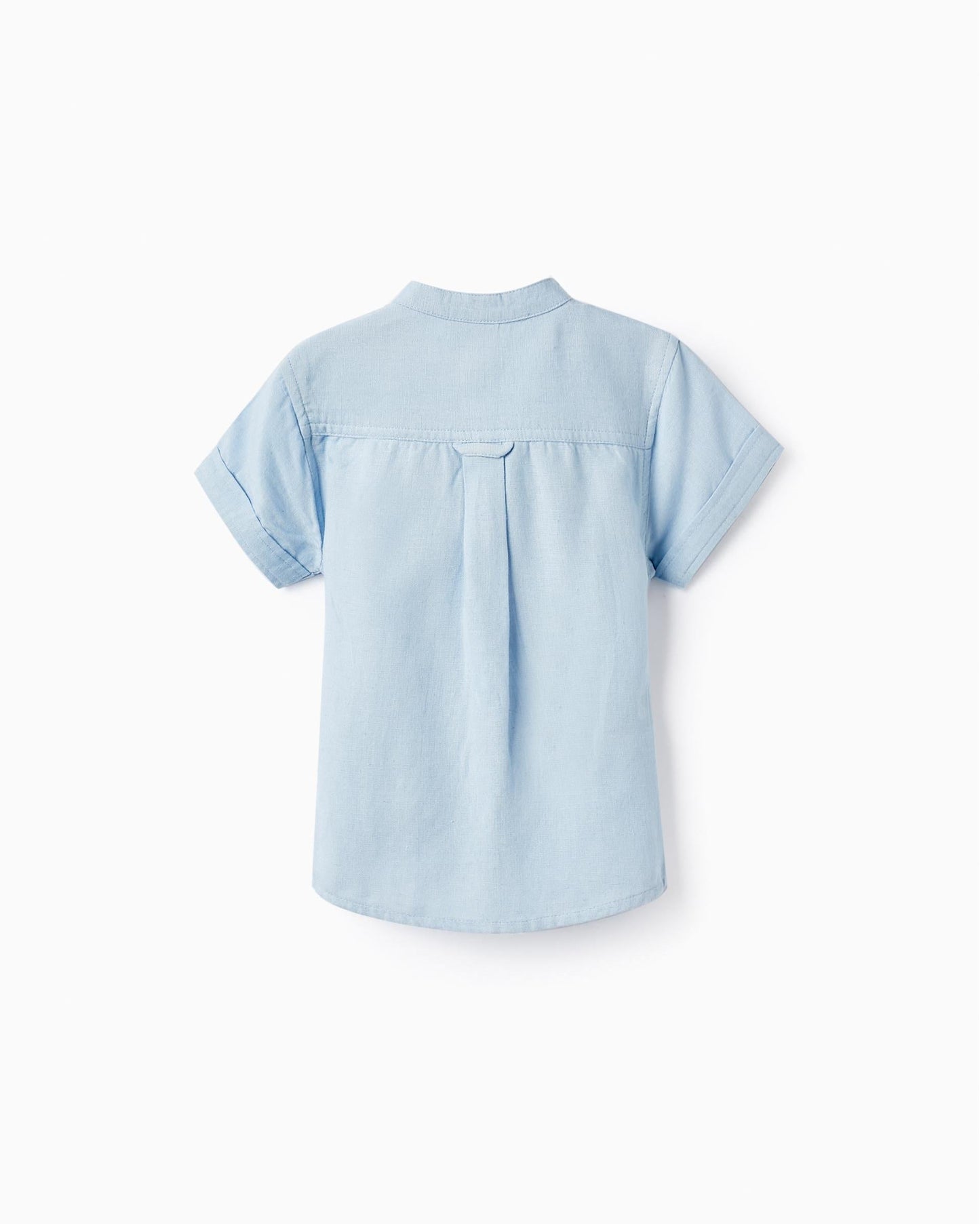 Short Sleeve Shirt for Baby Boys, Light Blue