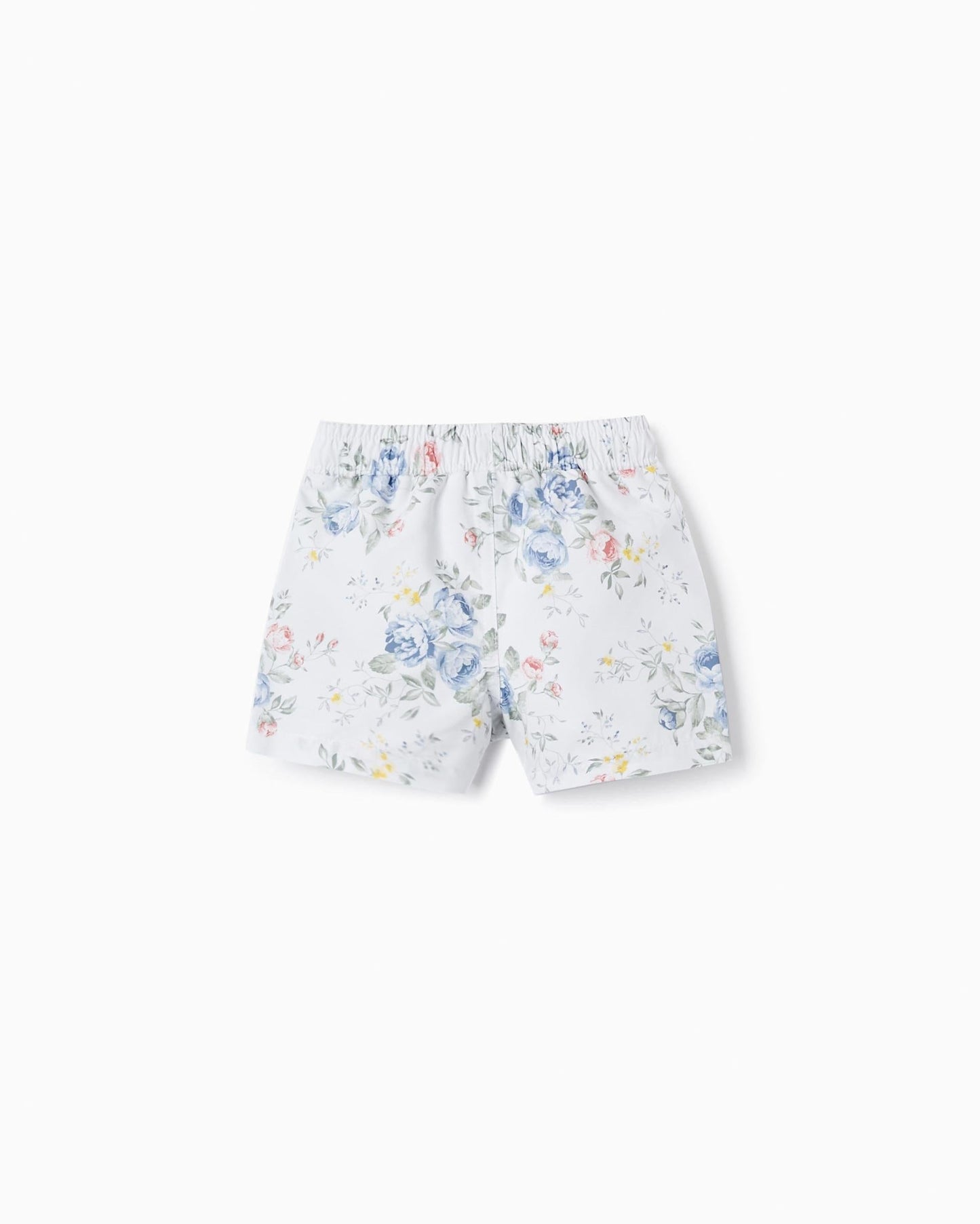 Floral Swim Shorts UPF 80 for Baby Boys 'You&Me', White