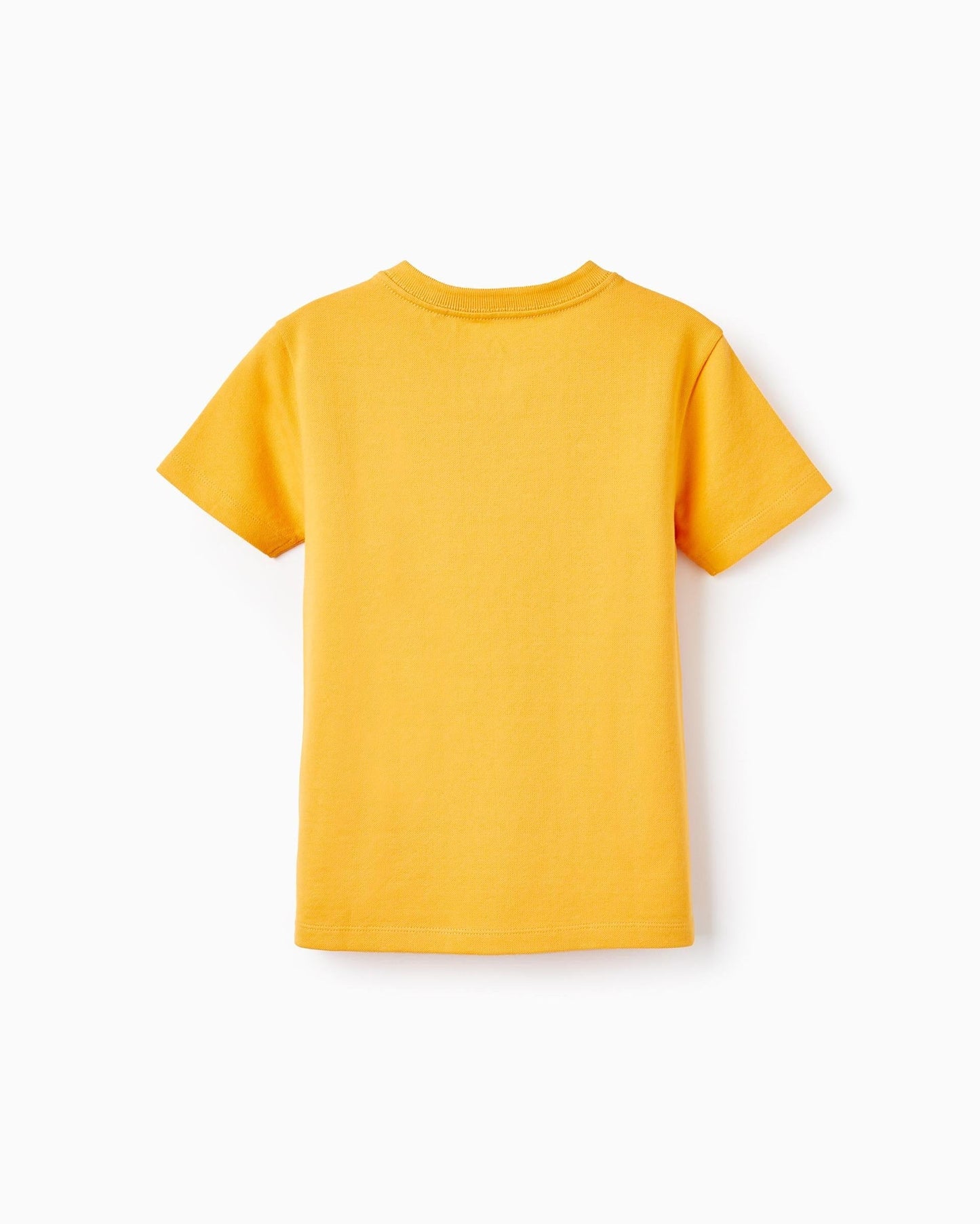 Short-Sleeved T-Shirt in Cotton Piqué for Boys, Yellow