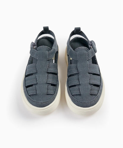 Closed Strap Sandals for BABY BOY, Grey