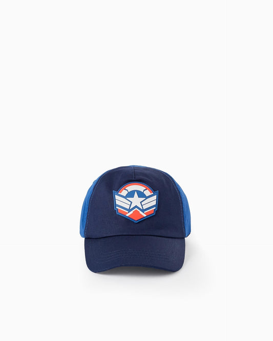 Cotton Cap for Boys 'Captain America', Dark Blue