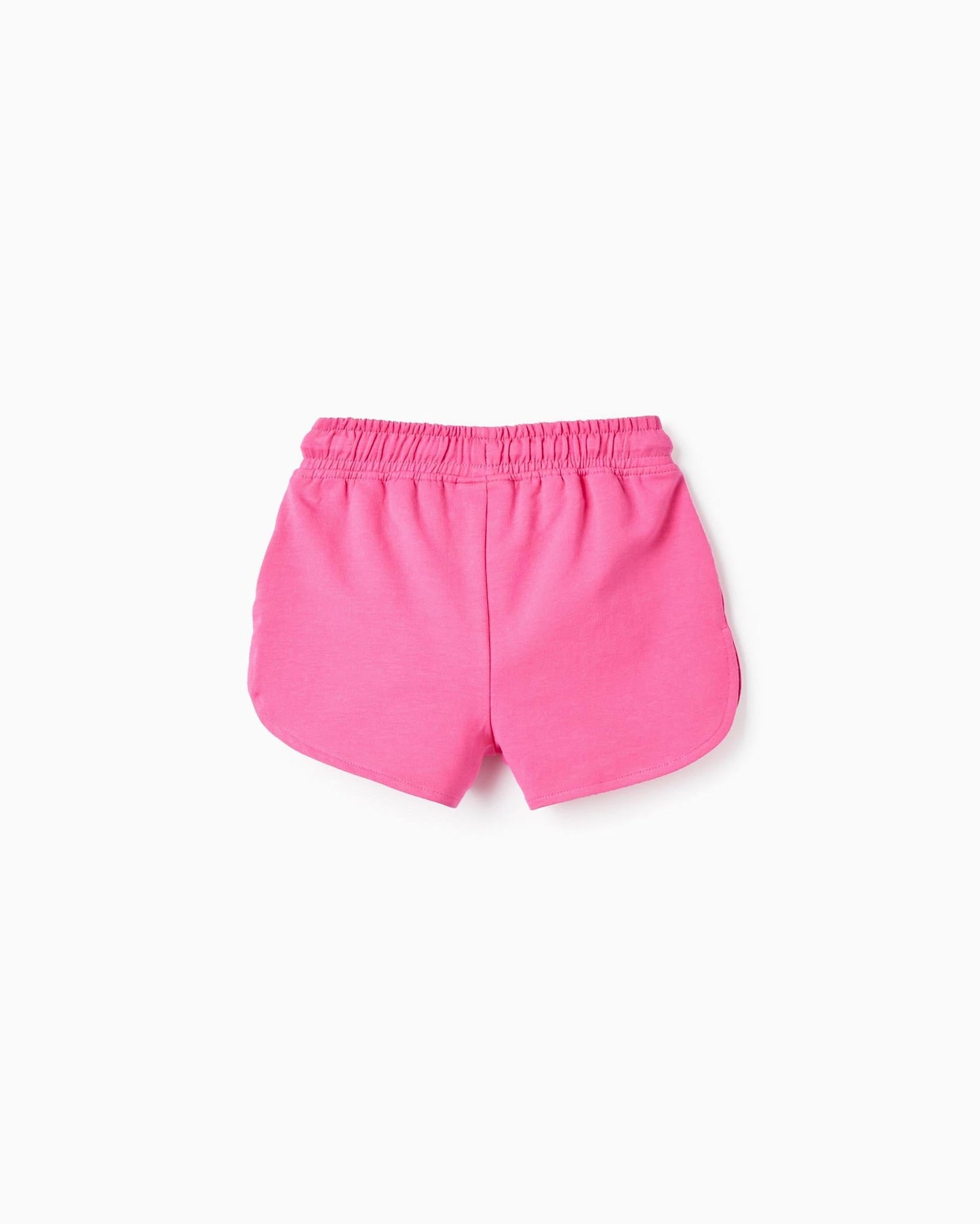 2 Cotton Shorts for Baby Girls, Pink/Dark Blue