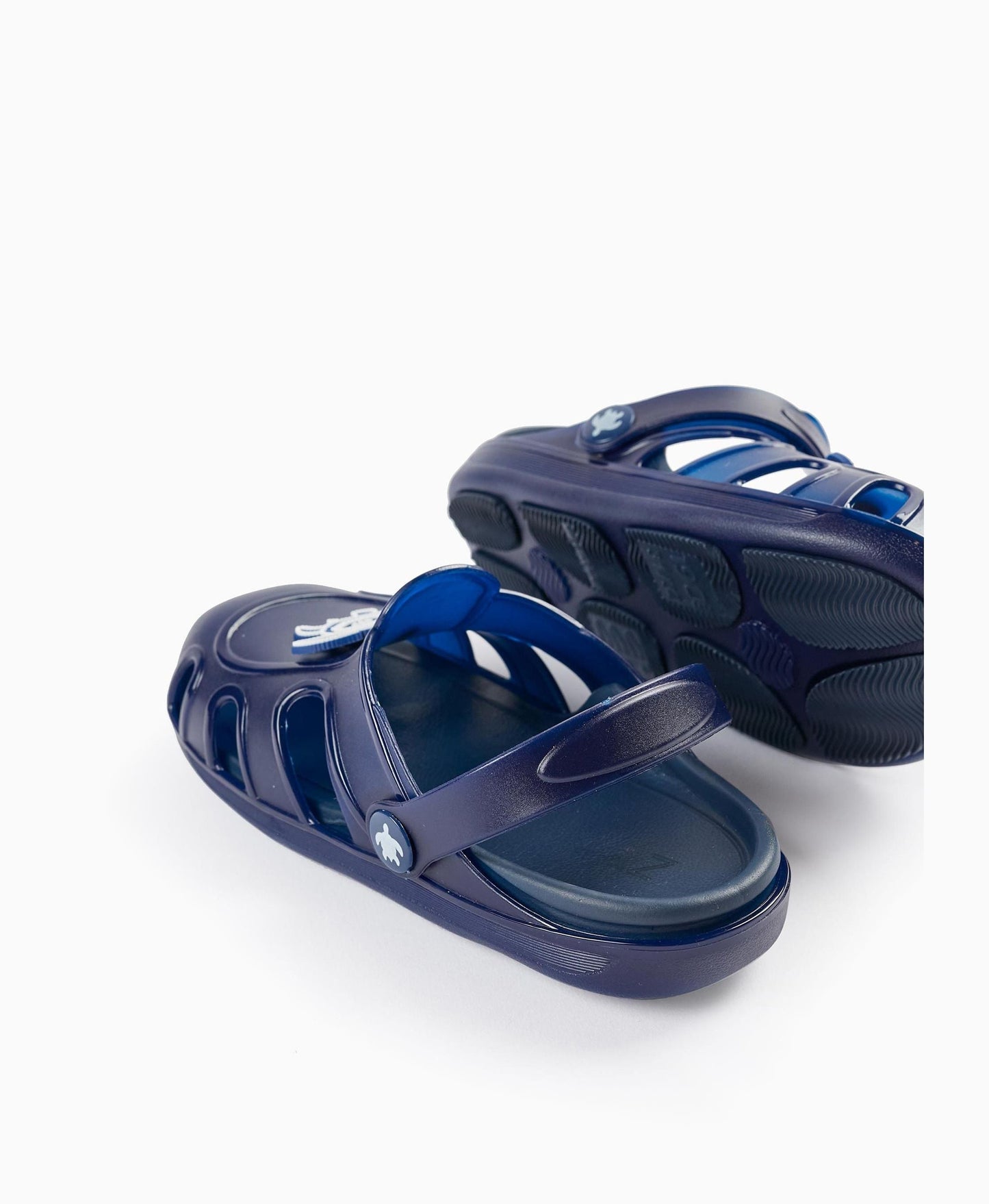 Clogs Sandals for Boys 'Turtle- Delicious', Dark Blue