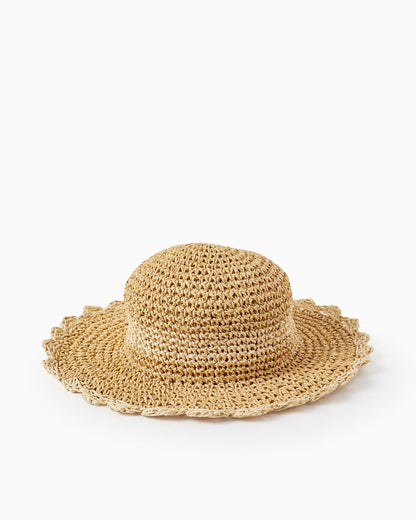 Paper Hat for Girls, Beige