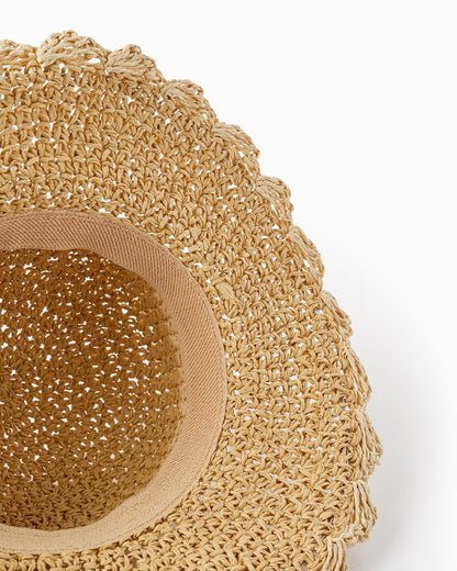 Paper Hat for Girls, Beige