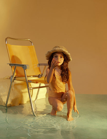 Paper Hat for Girls, Beige