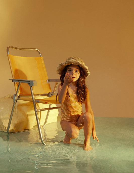 Paper Hat for Girls, Beige