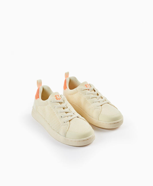 Trainers in Mesh for Girls 'ZY 1996', Beige/Orange