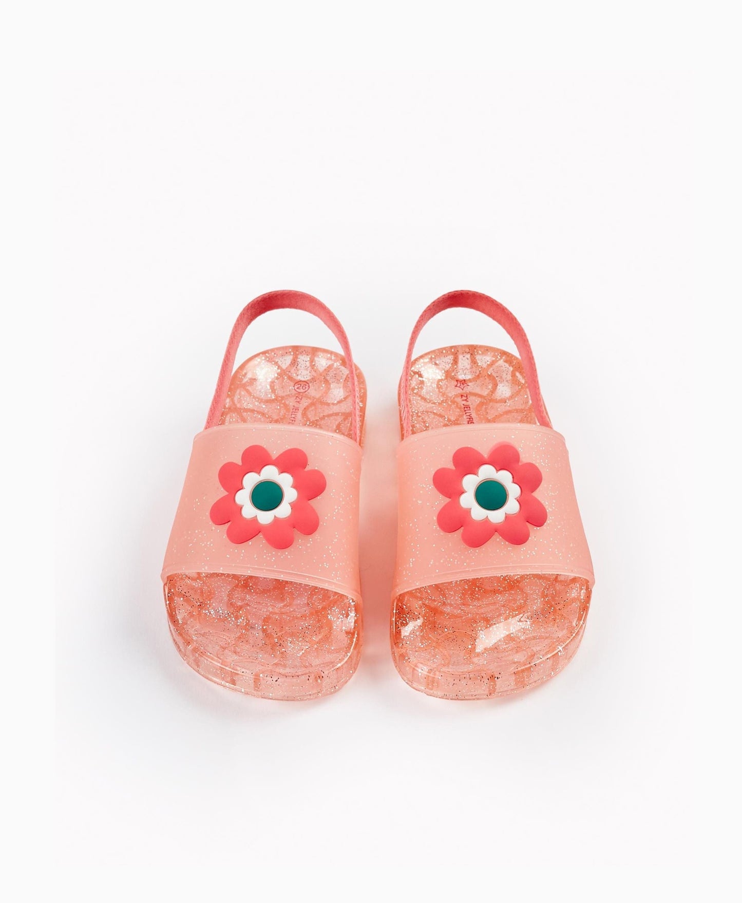 Rubber Sandals with Glitter for Girls 'Flower', Pink